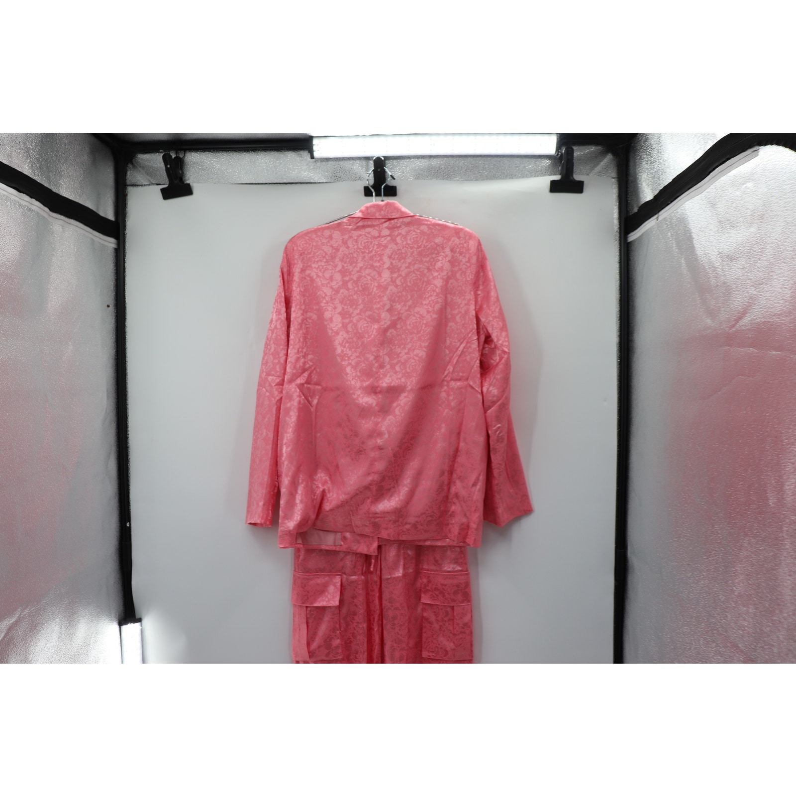 Dressed In Lala Pink Satin Jumpsuit With Blazer — image 8 of 8